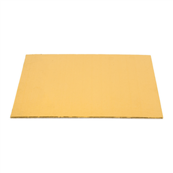 Support à pâtisserie rectangulaire double face OR et NOIR 16.5x13.5 cm - pack de 50 unités