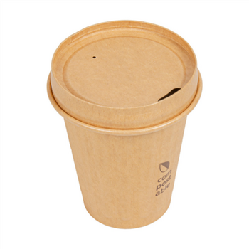 Couvercle compostable KRAFT pour gobelet 275.19 - carton de 1000 unités