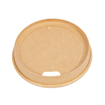 Couvercle compostable KRAFT pour gobelet 275.20 et 275.21 - carton de 1000 unités