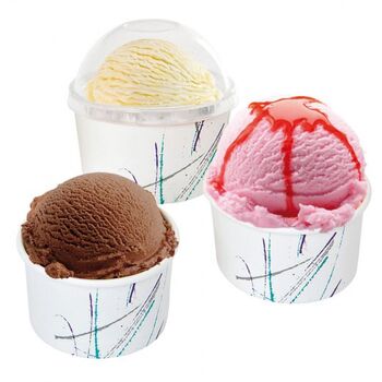 Couvercle cloche en PET pour pot à glace 120 ml - paquet de 100 unités