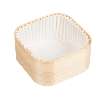 Mini boîte carrée en bambou avec couvercle - 8x8x4cm - carton de 200 unités