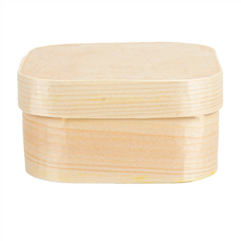 Mini boîte carrée en bambou avec couvercle - 8x8x4cm - carton de 200 unités