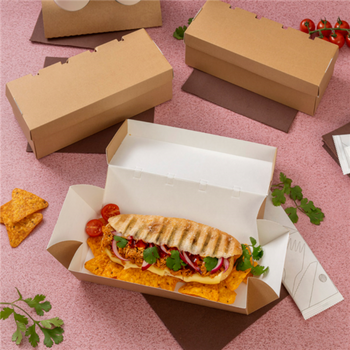 Coque Panini en carton nano-micro KRAFT 24x10x7 cm - carton de 400 unités