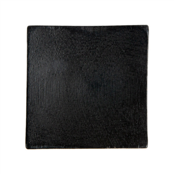 Mini assiette carré en bambou NOIR 6x6 cm - pack de 12 unités