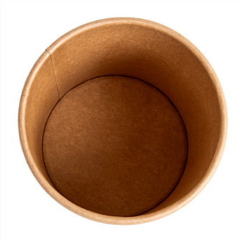 Récipient en carton double paroi KRAFT avec couvercle en PP 360 ml - carton de 250 unités