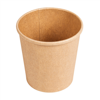 Récipient en carton double paroi KRAFT avec couvercle en PP 480 ml - carton de 250 unités