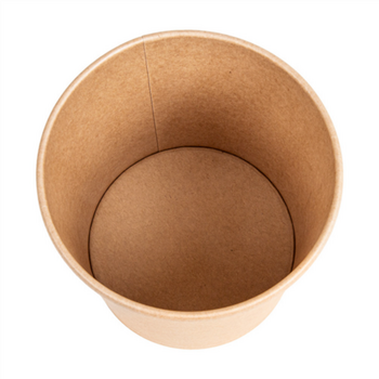 Récipient en carton double paroi KRAFT avec couvercle en PP 780 ml - carton de 250 unités