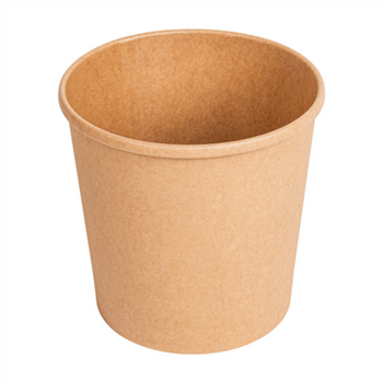 Récipient en carton double paroi KRAFT avec couvercle en PP 780 ml - carton de 250 unités