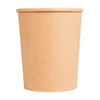 Récipient en carton double paroi KRAFT avec couvercle en PP 960 ml - carton de 250 unités