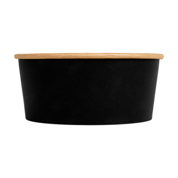 Boîte à salade en carton NOIR 750 ml - carton de 300 unités