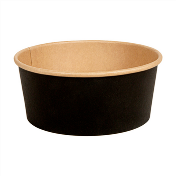 Boîte à salade en carton NOIR 750 ml - carton de 300 unités