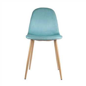 Chaise Supra Tek Bleu clair velours - Carton de 4 unités