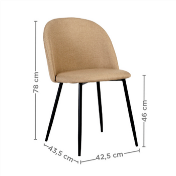 Chaise Supra Tek BEIGE polyester - Carton de 4 unités