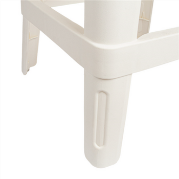 Tabouret empilable BLANC en PP - Carton de 4 unités