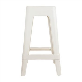Tabouret empilable BLANC en PP - Carton de 4 unités