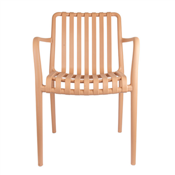 Chaise d'extérieur empilable BEIGE en PP - Carton de 4 unités