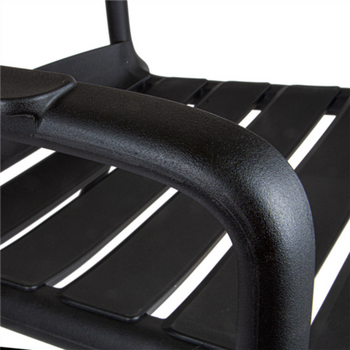 Chaise d'extérieur empilable NOIR en PP - Carton de 4 unités