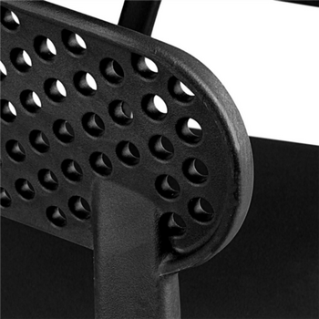 Chaise d'extérieur empilable NOIR en PP - Carton de 4 unités