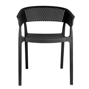 Chaise d'extérieur empilable NOIR en PP - Carton de 4 unités