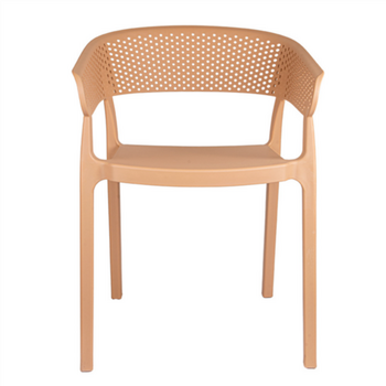 Chaise d'extérieur empilable BEIGE en PP - Carton de 4 unités