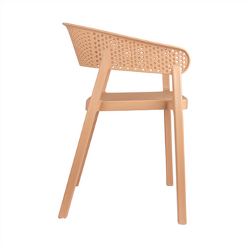 Chaise d'extérieur empilable BEIGE en PP - Carton de 4 unités
