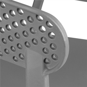 Chaise d'extérieur empilable GRISE en PP - Carton de 4 unités