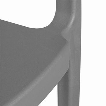 Chaise d'extérieur empilable GRISE en PP - Carton de 4 unités