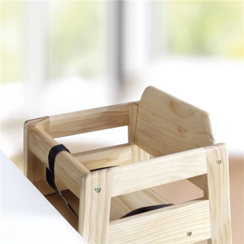 Chaise haute pour enfants en bois clair - Carton de 1 unités