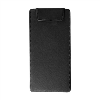 Plateau porte addition Noir imitation cuir avec clip - 21x10.3 cm - pack de 12