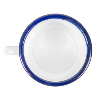 Tasse avec anse en fer émaillé BLANCHE 500 ml 9 x 9 cm- paquet de 6 unités