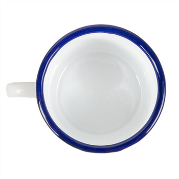 Tasse avec anse en fer émaillé BLANCHE 700 ml 10 x 10 cm- paquet de 6 unités