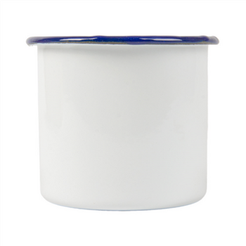Pot droit en fer émaillé BLANC 350 ml 8 x 8 cm- paquet de 6 unités