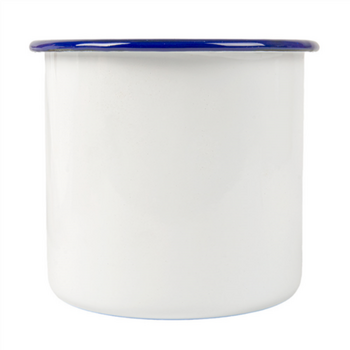 Pot droit en fer émaillé BLANC 1200 ml 12 x 12 cm- paquet de 6 unités