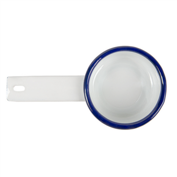 Mini sautoir en fer émaillé BLANC 50 ml 13.7 x 7 x 2.9 cm- paquet de 6 unités