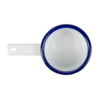 Mini sautoir en fer émaillé BLANC 200 ml 15.6 x 9 x 4.7 cm- paquet de 6 unités