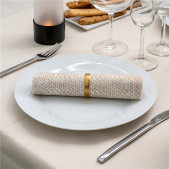 Serviette non tissée Like-Linen 40x40 cm KEIKO SABLE - carton de 600 unités