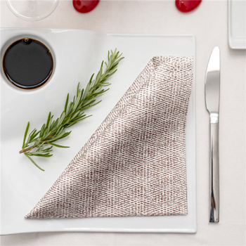 Serviette non tissée Like-Linen 40x40 cm KEIKO CHOCOLAT - carton de 600 unités