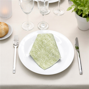 Serviette non tissée Like-Linen 40x40 cm KEIKO VERT OLIVE - carton de 600 unités