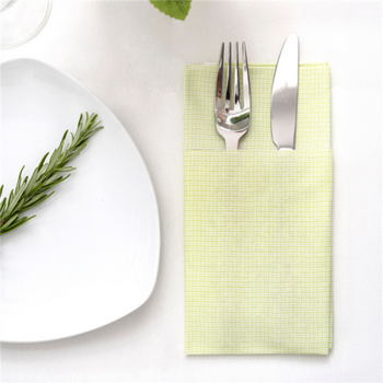 Serviette non tissée Like-Linen Kangourou 40x40 cm PISTACHE IPANEMA - carton de 700 unités