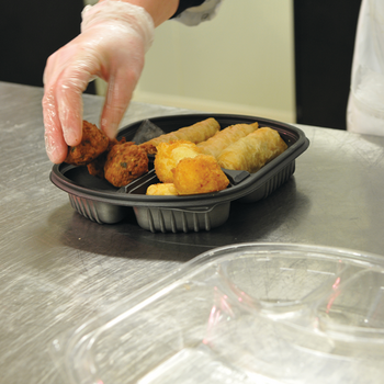 Barquette noire en PP micro-ondable - 360 ml - Carton de 232 unités