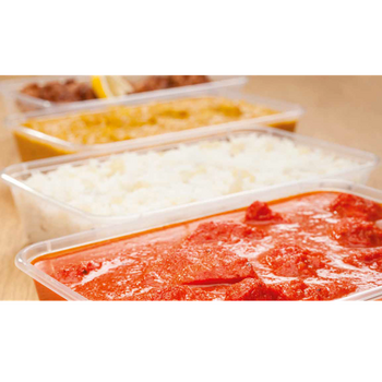 Barquette et couvercle translucide en PP injectée micro-ondable - 1500 ml - Carton de 250 unités