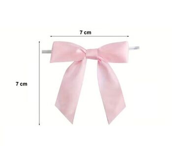 Ruban nœud satin blanc avec lien inclus (à insérer) - sachet de 50 unités