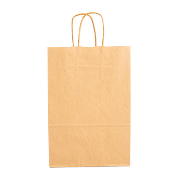 Sac papier avec poignée ficelle 20 + 10 x 29 cm neutre KRAFT - 2 cartons de 250 unités
