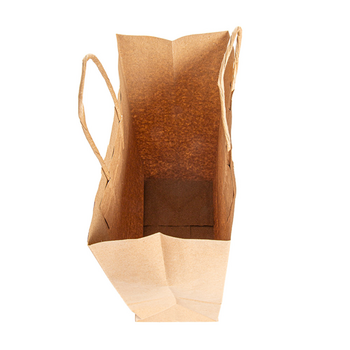 Sac papier avec poignée ficelle 20 + 10 x 29 cm neutre KRAFT - 2 cartons de 250 unités