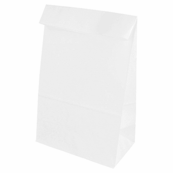 Sac papier SOS sans anses 14 + 8 x 24 cm neutre BLANC - 13 cartons de 1000 unités