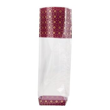 Sachet avec fond rigide GOURMET BORDEAUX 100 x 220 mm - carton de 1000 unités