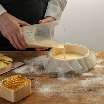 Anneau de cuisson en bois avec papier siliconé 545 ml - 11.8x3cm - carton de 100 unités