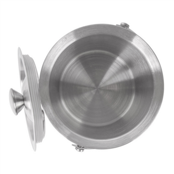 Seau à glace en inox martelé avec couvercle - 15.5 cm x 16.2 cm