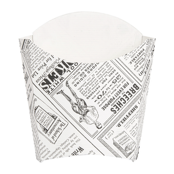Pochette à frites TIMES en carton nano-micro 135g - 13x8x13.5cm - paquet de 200 unités