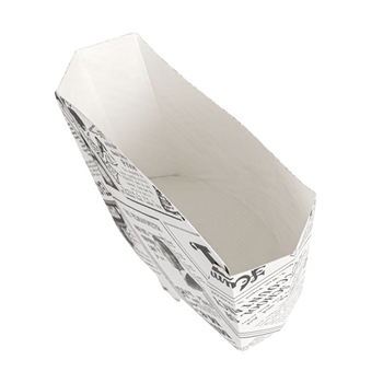 Pochette à frites TIMES en carton nano-micro 135g - 13x8x13.5cm - paquet de 200 unités